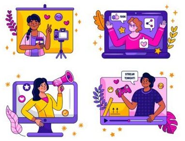 Person acting for various Social Media content